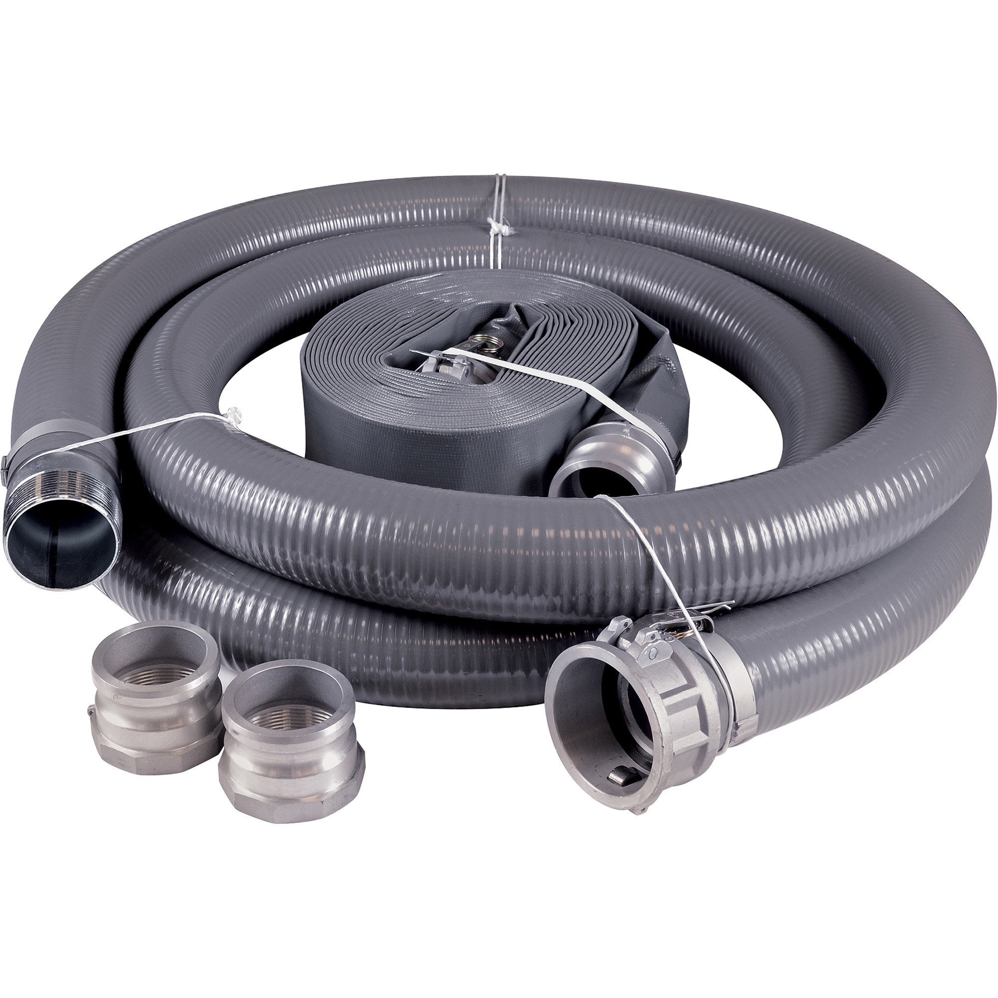 JGB Enterprises Rubber Suction Hose — 4in. x 10ft., Crimped CxE, Model